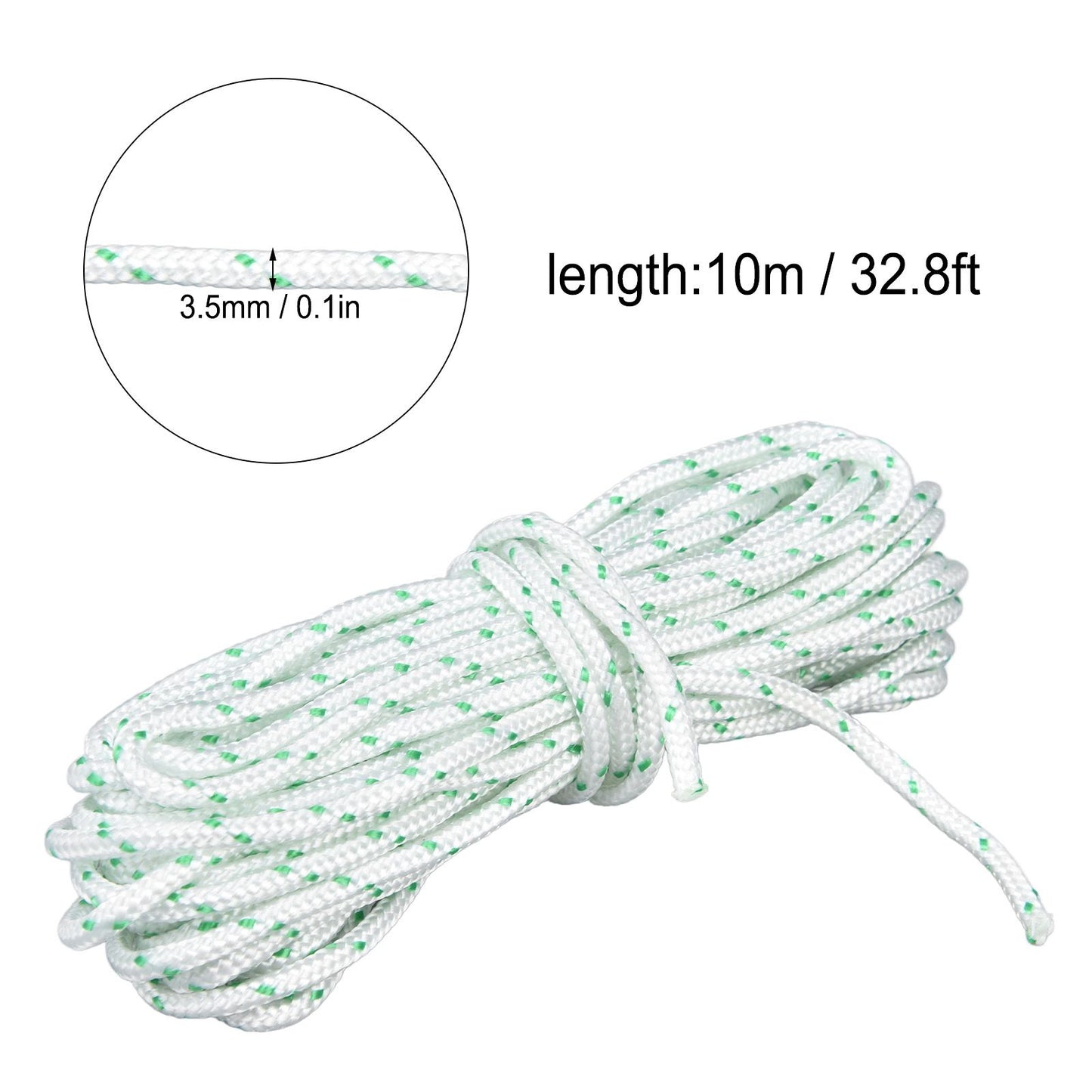 3.5MM Nylon Starter Rope Wear Resistant Garden Chainsaw Starter Pull Cord for Craftsman Lawn Mower10m / 32.8ft V1294-YM0523-3111210508012