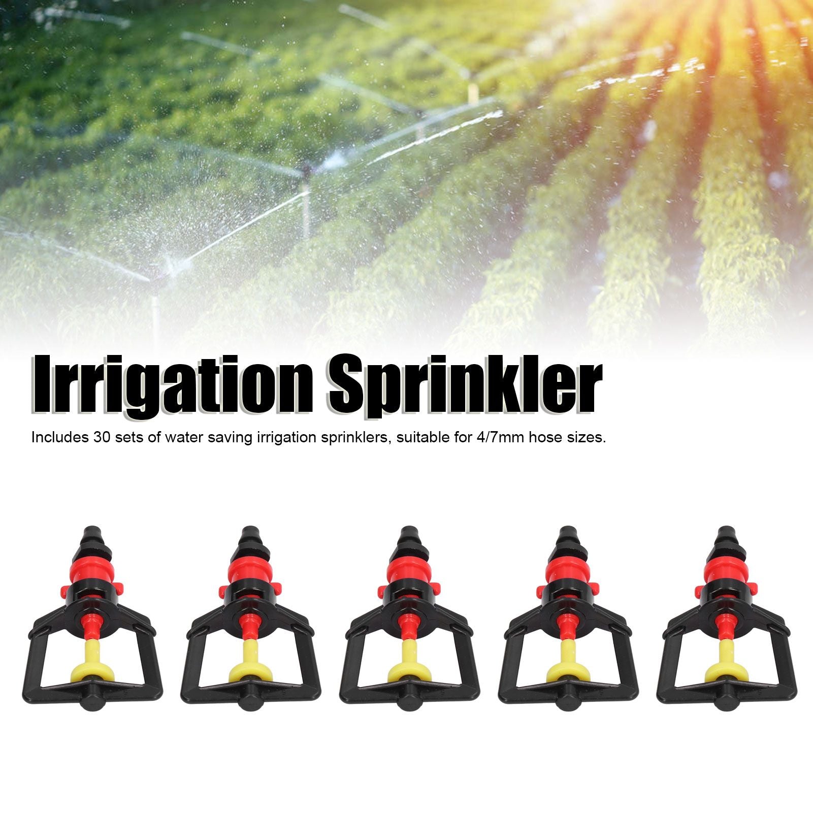 30 Sets Irrigation Sprinkler Water Saving Plastic Nozzle Connector Kit Garden Lawn Accessories V1294-YM0523-3111210509111