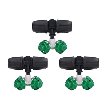 10 Sets Misting Nozzle Plastic Atomizing Cross Sprayer Accessory Kit for Irrigation V1294-YM0523-3111210509511