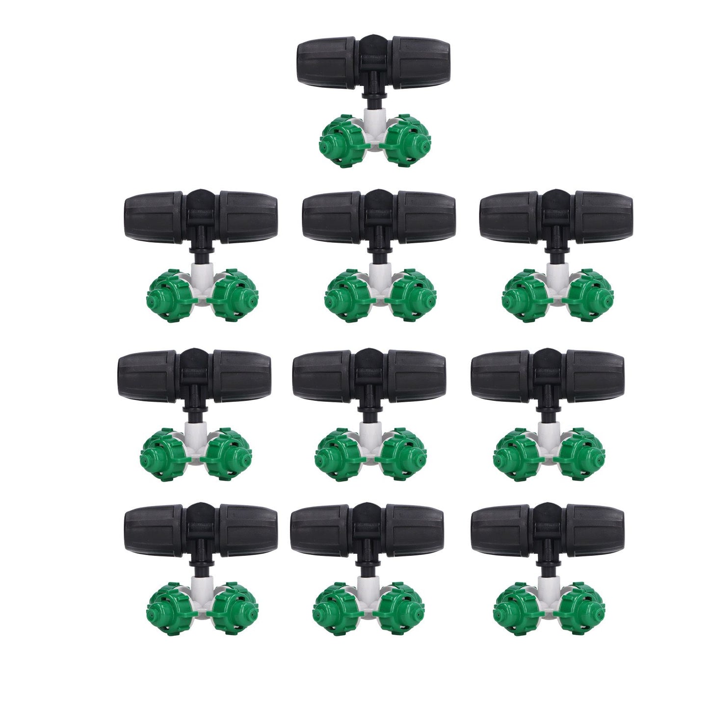 10 Sets Misting Nozzle Plastic Atomizing Cross Sprayer Accessory Kit for Irrigation V1294-YM0523-3111210509511