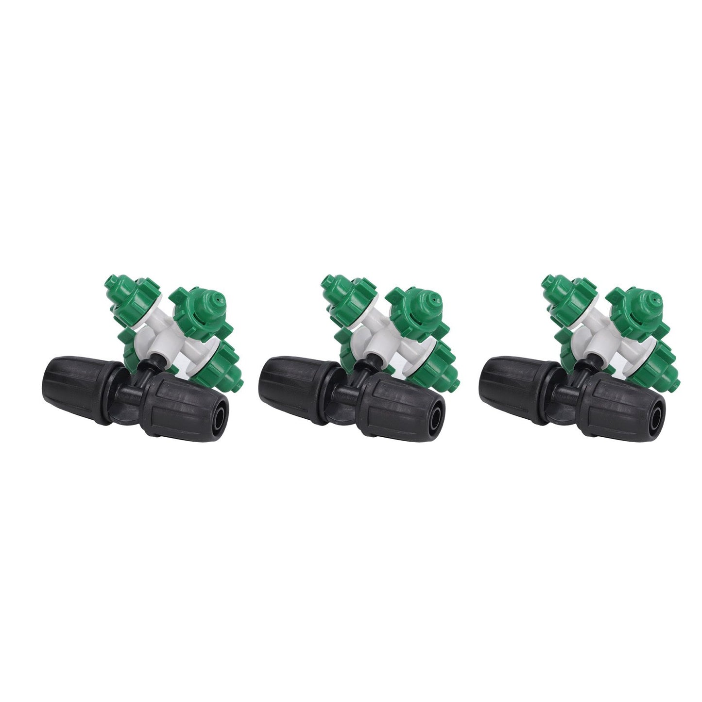 10 Sets Misting Nozzle Plastic Atomizing Cross Sprayer Accessory Kit for Irrigation V1294-YM0523-3111210509511