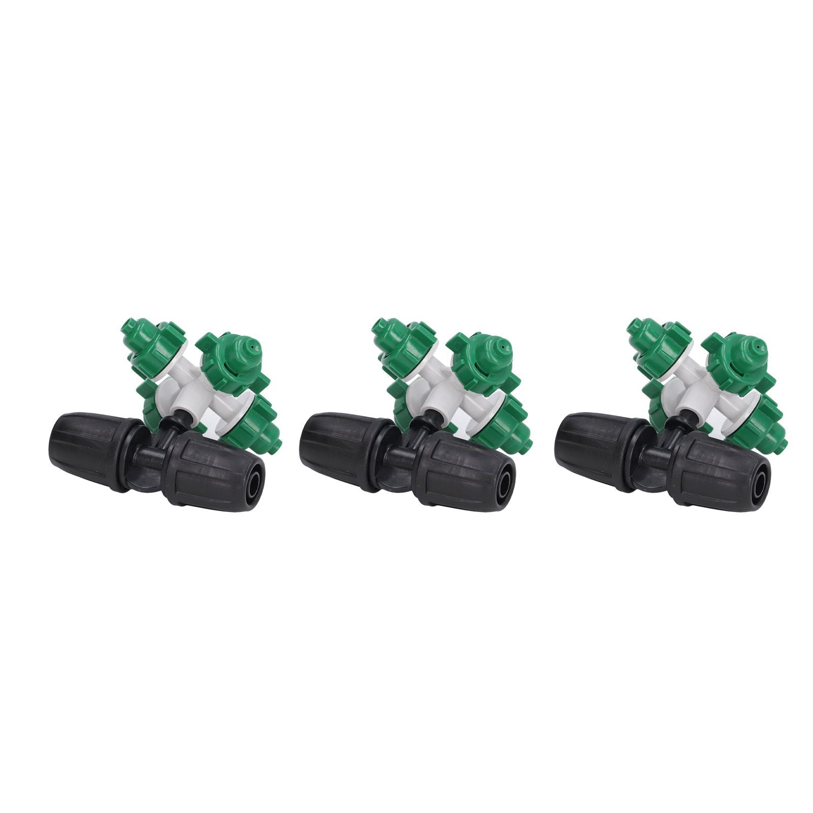 10 Sets Misting Nozzle Plastic Atomizing Cross Sprayer Accessory Kit for Irrigation V1294-YM0523-3111210509511