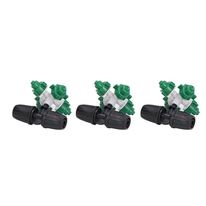 10 Sets Misting Nozzle Plastic Atomizing Cross Sprayer Accessory Kit for Irrigation V1294-YM0523-3111210509511