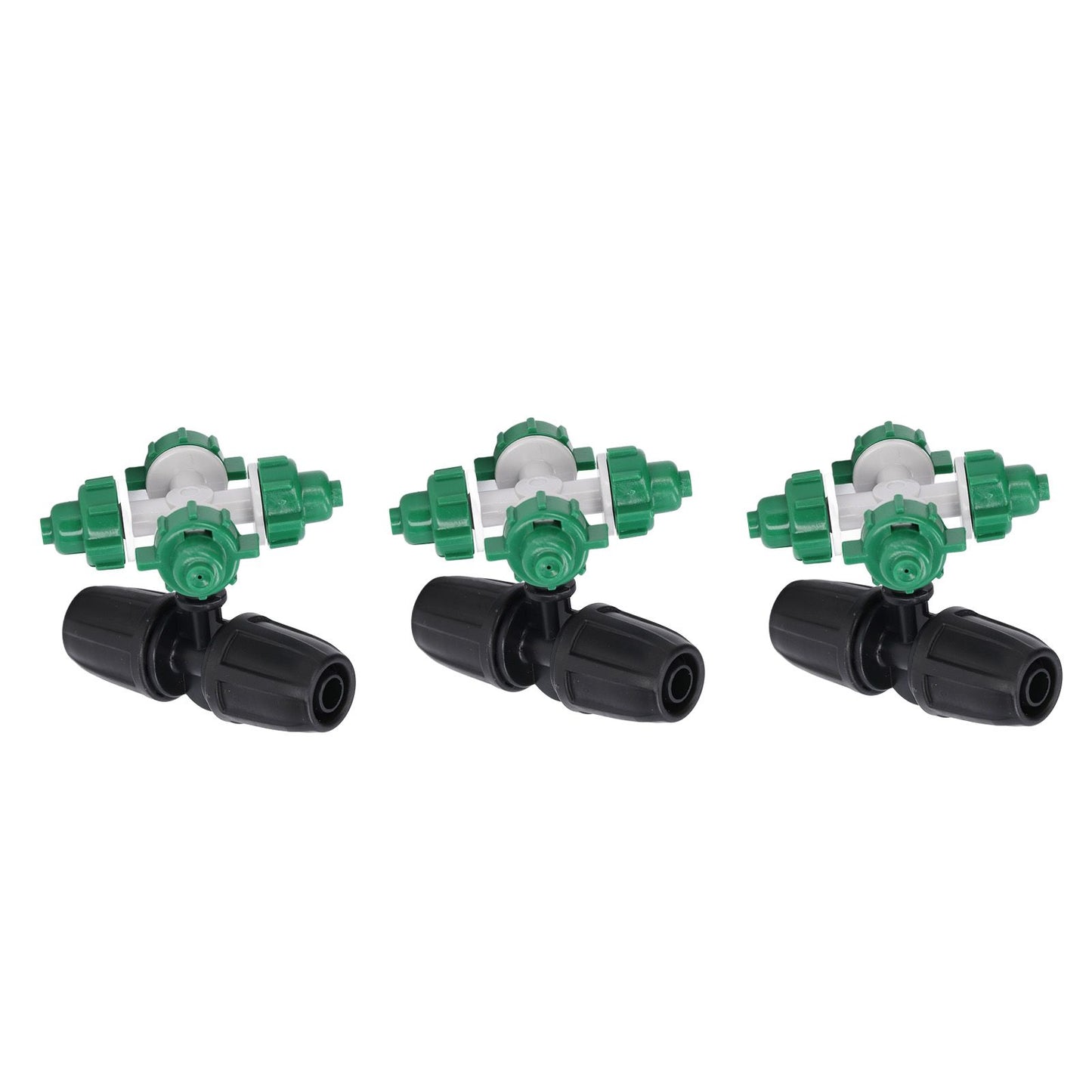 10 Sets Misting Nozzle Plastic Atomizing Cross Sprayer Accessory Kit for Irrigation V1294-YM0523-3111210509511