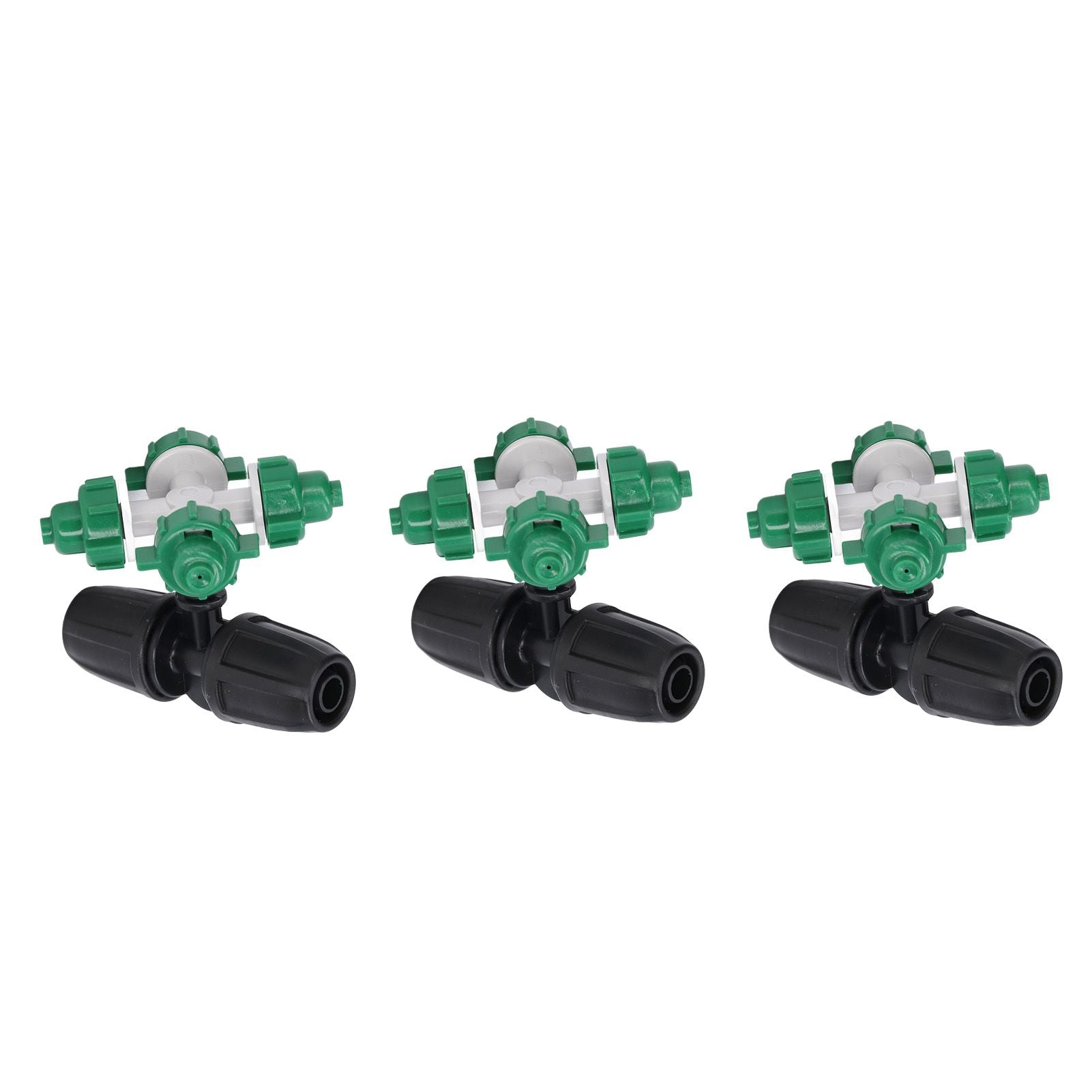 10 Sets Misting Nozzle Plastic Atomizing Cross Sprayer Accessory Kit for Irrigation V1294-YM0523-3111210509511