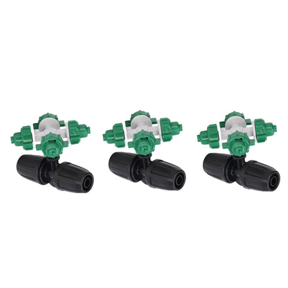 10 Sets Misting Nozzle Plastic Atomizing Cross Sprayer Accessory Kit for Irrigation V1294-YM0523-3111210509511