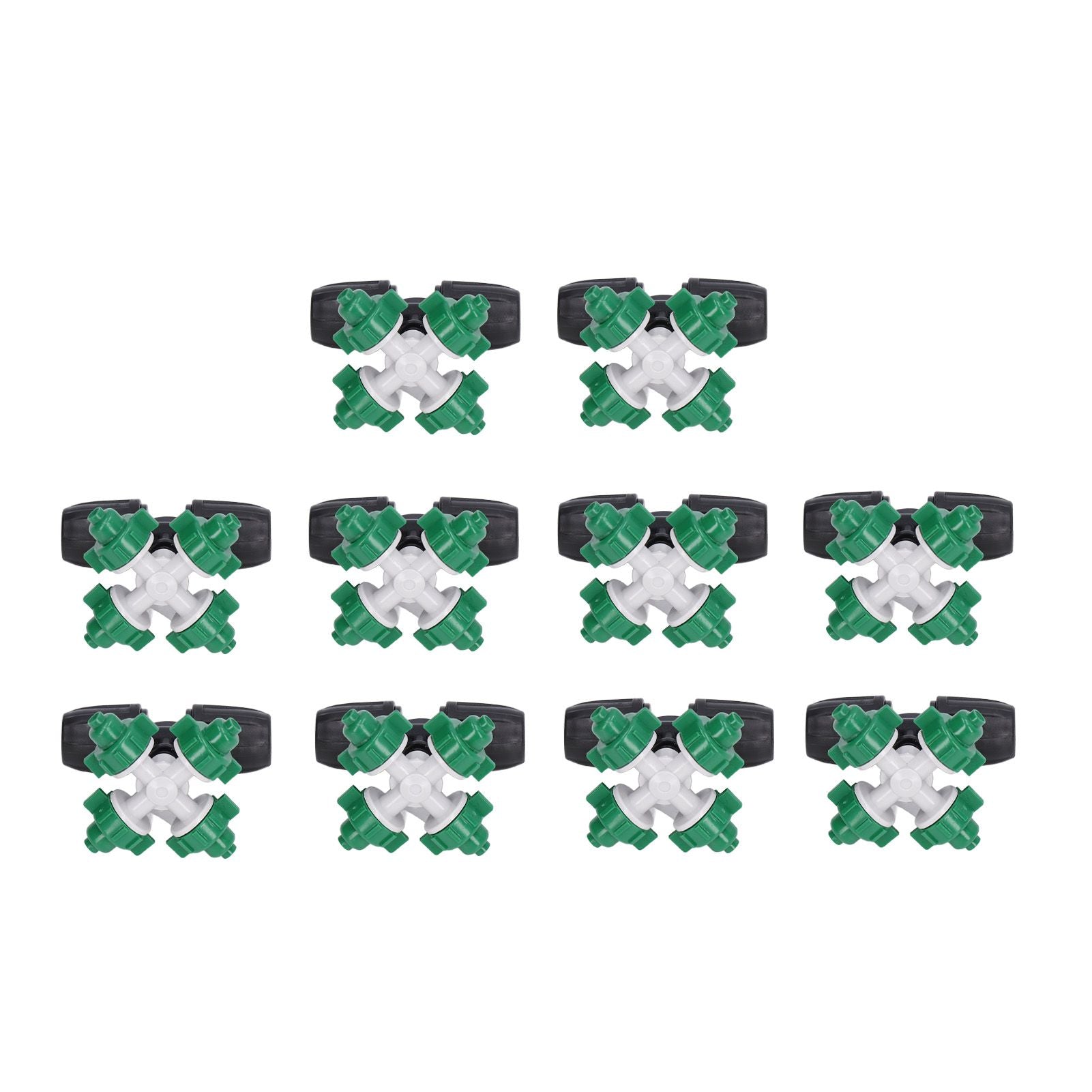 10 Sets Misting Nozzle Plastic Atomizing Cross Sprayer Accessory Kit for Irrigation V1294-YM0523-3111210509511