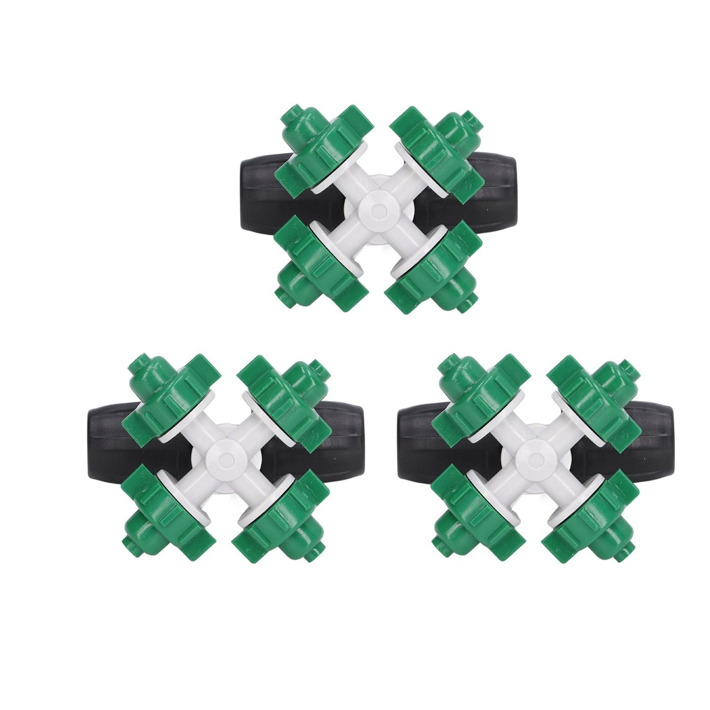 10 Sets Misting Nozzle Plastic Atomizing Cross Sprayer Accessory Kit for Irrigation V1294-YM0523-3111210509511