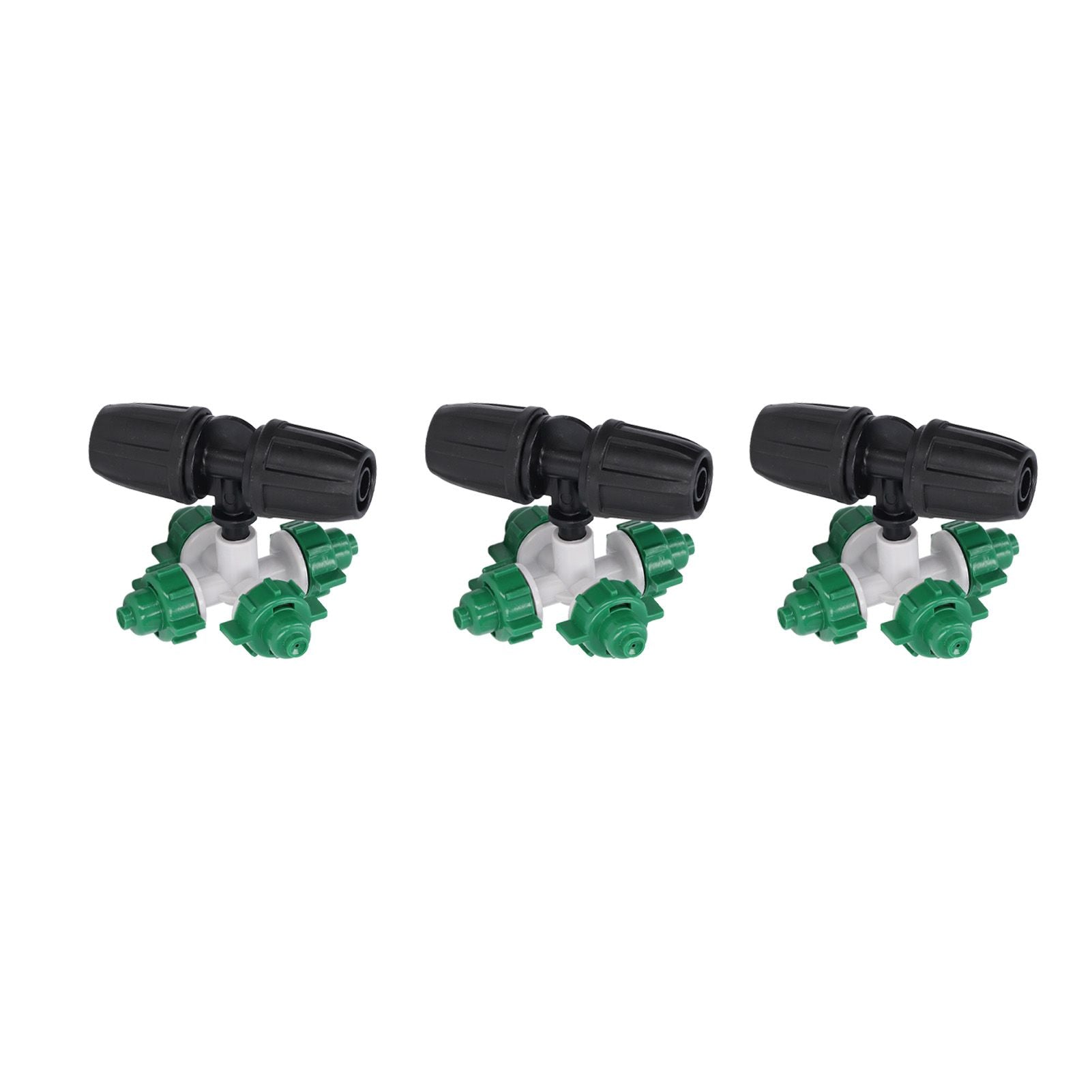 10 Sets Misting Nozzle Plastic Atomizing Cross Sprayer Accessory Kit for Irrigation V1294-YM0523-3111210509511
