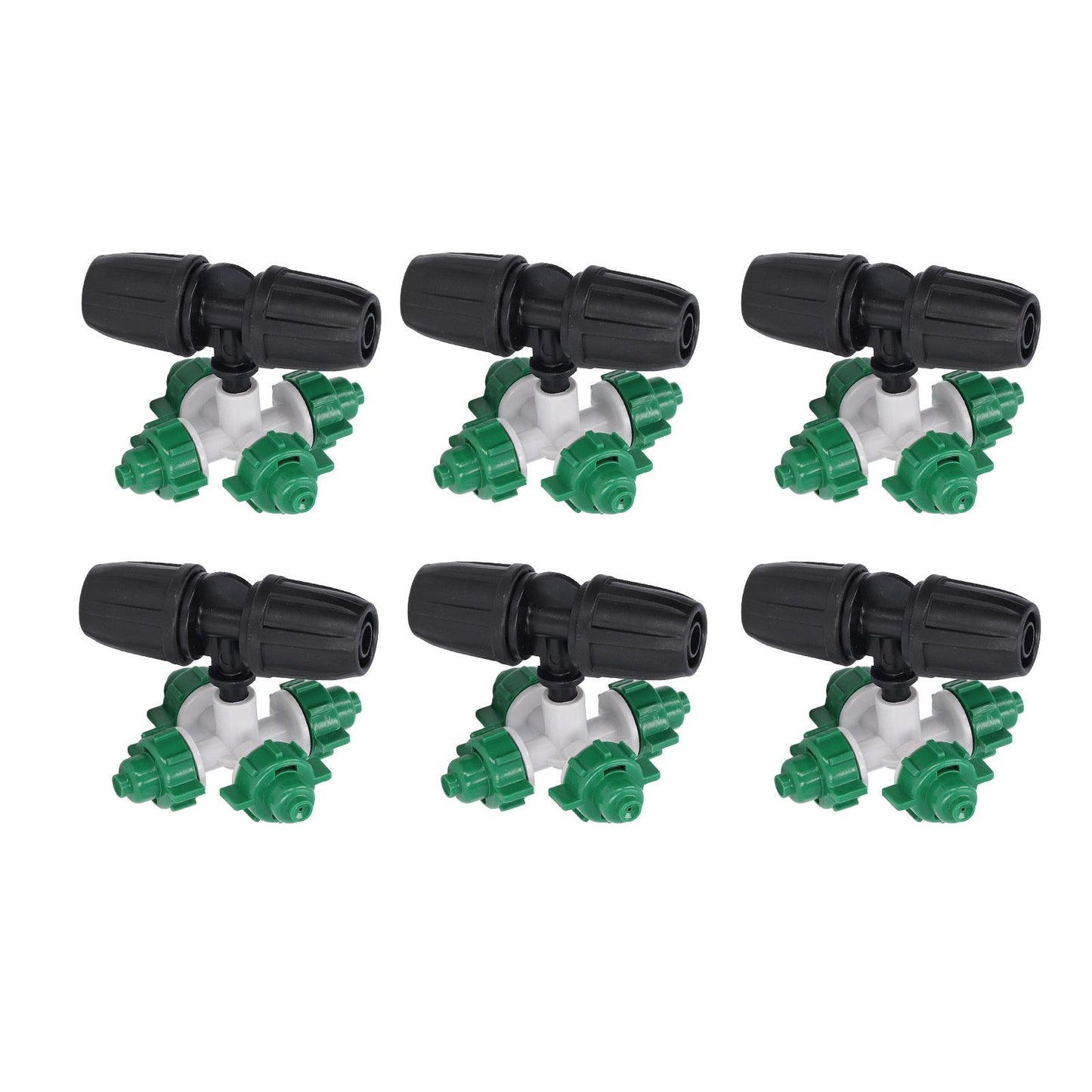 10 Sets Misting Nozzle Plastic Atomizing Cross Sprayer Accessory Kit for Irrigation V1294-YM0523-3111210509511