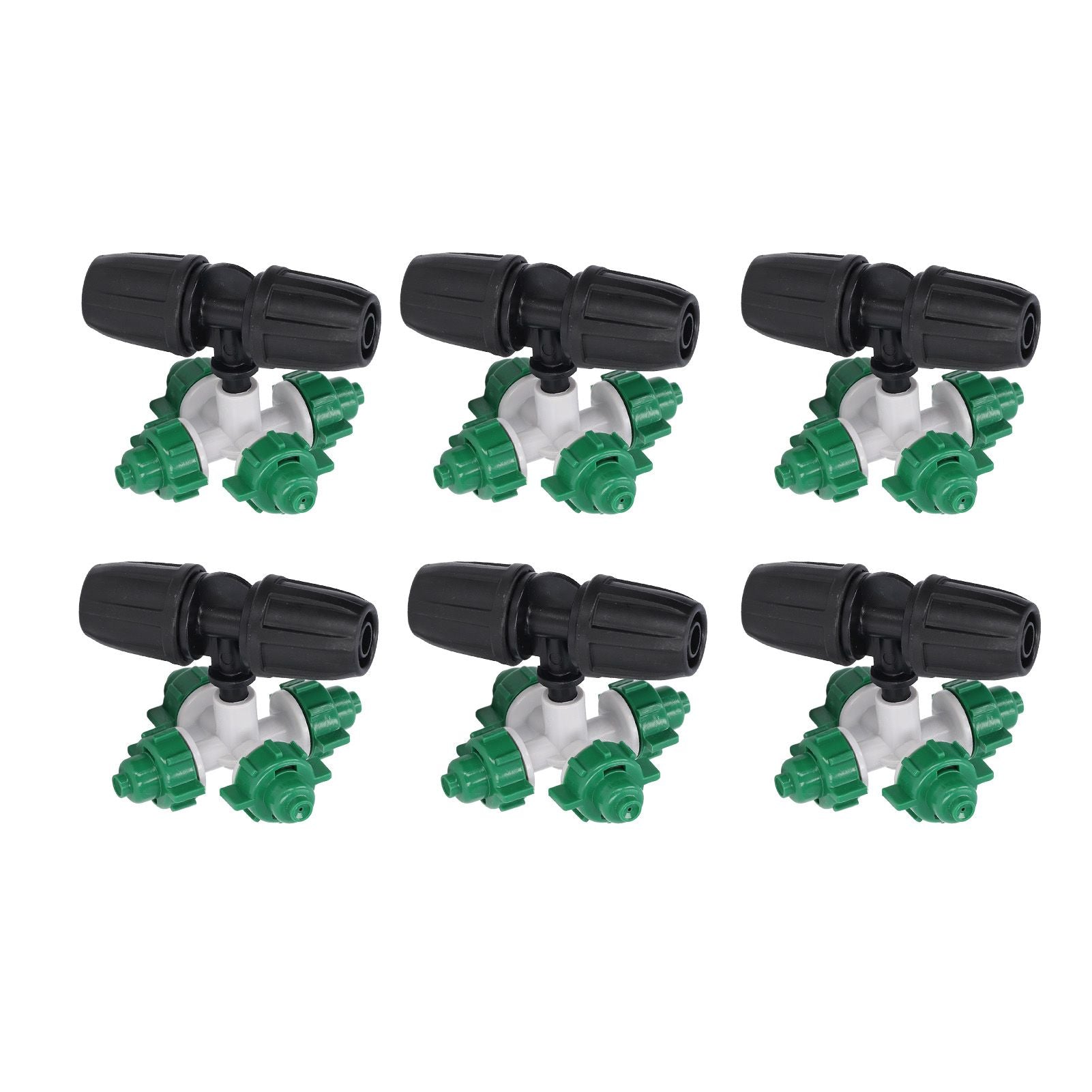 10 Sets Misting Nozzle Plastic Atomizing Cross Sprayer Accessory Kit for Irrigation V1294-YM0523-3111210509511