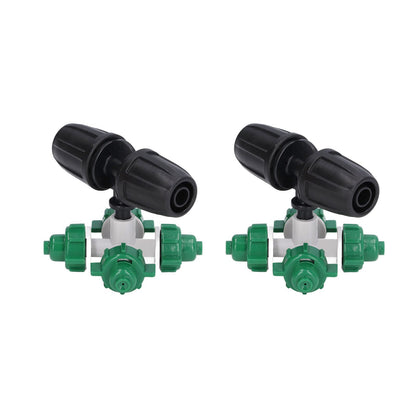 10 Sets Misting Nozzle Plastic Atomizing Cross Sprayer Accessory Kit for Irrigation V1294-YM0523-3111210509511