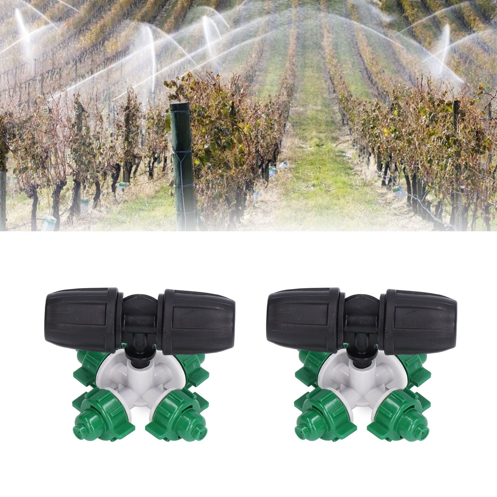 10 Sets Misting Nozzle Plastic Atomizing Cross Sprayer Accessory Kit for Irrigation V1294-YM0523-3111210509511