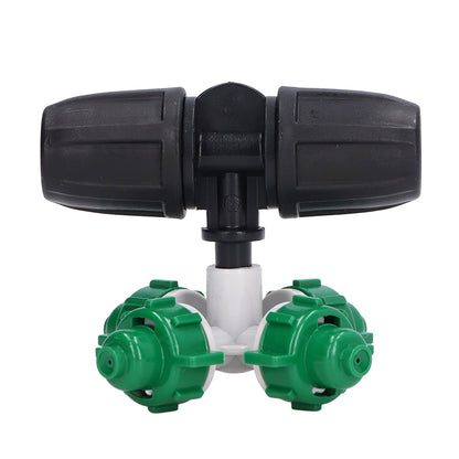 10 Sets Misting Nozzle Plastic Atomizing Cross Sprayer Accessory Kit for Irrigation V1294-YM0523-3111210509511