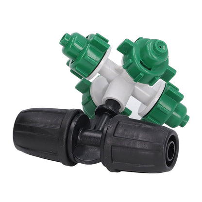 10 Sets Misting Nozzle Plastic Atomizing Cross Sprayer Accessory Kit for Irrigation V1294-YM0523-3111210509511