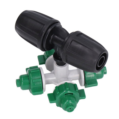 10 Sets Misting Nozzle Plastic Atomizing Cross Sprayer Accessory Kit for Irrigation V1294-YM0523-3111210509511