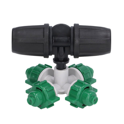 10 Sets Misting Nozzle Plastic Atomizing Cross Sprayer Accessory Kit for Irrigation V1294-YM0523-3111210509511