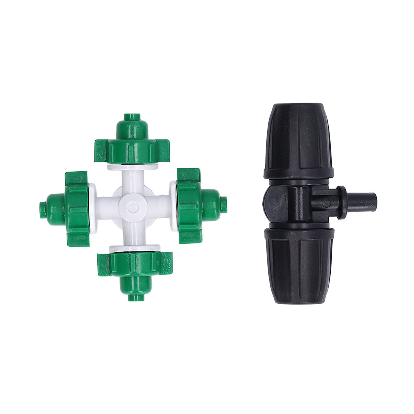 10 Sets Misting Nozzle Plastic Atomizing Cross Sprayer Accessory Kit for Irrigation V1294-YM0523-3111210509511