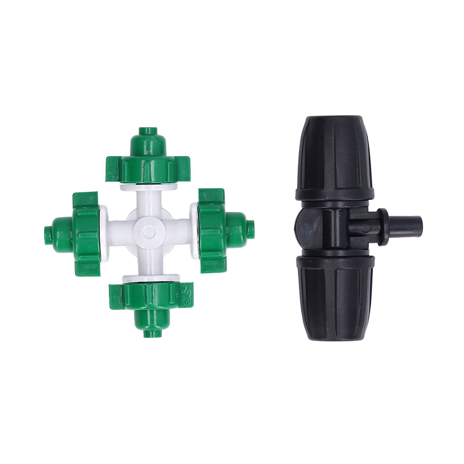 10 Sets Misting Nozzle Plastic Atomizing Cross Sprayer Accessory Kit for Irrigation V1294-YM0523-3111210509511