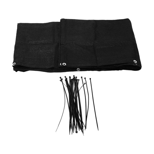 3x0.9m/9.84x2.95ft Black Balcony Privacy Screen Cover Garden Windscreen Mesh Shade Fence Net for Patio V1294-YM0523-3111210511111