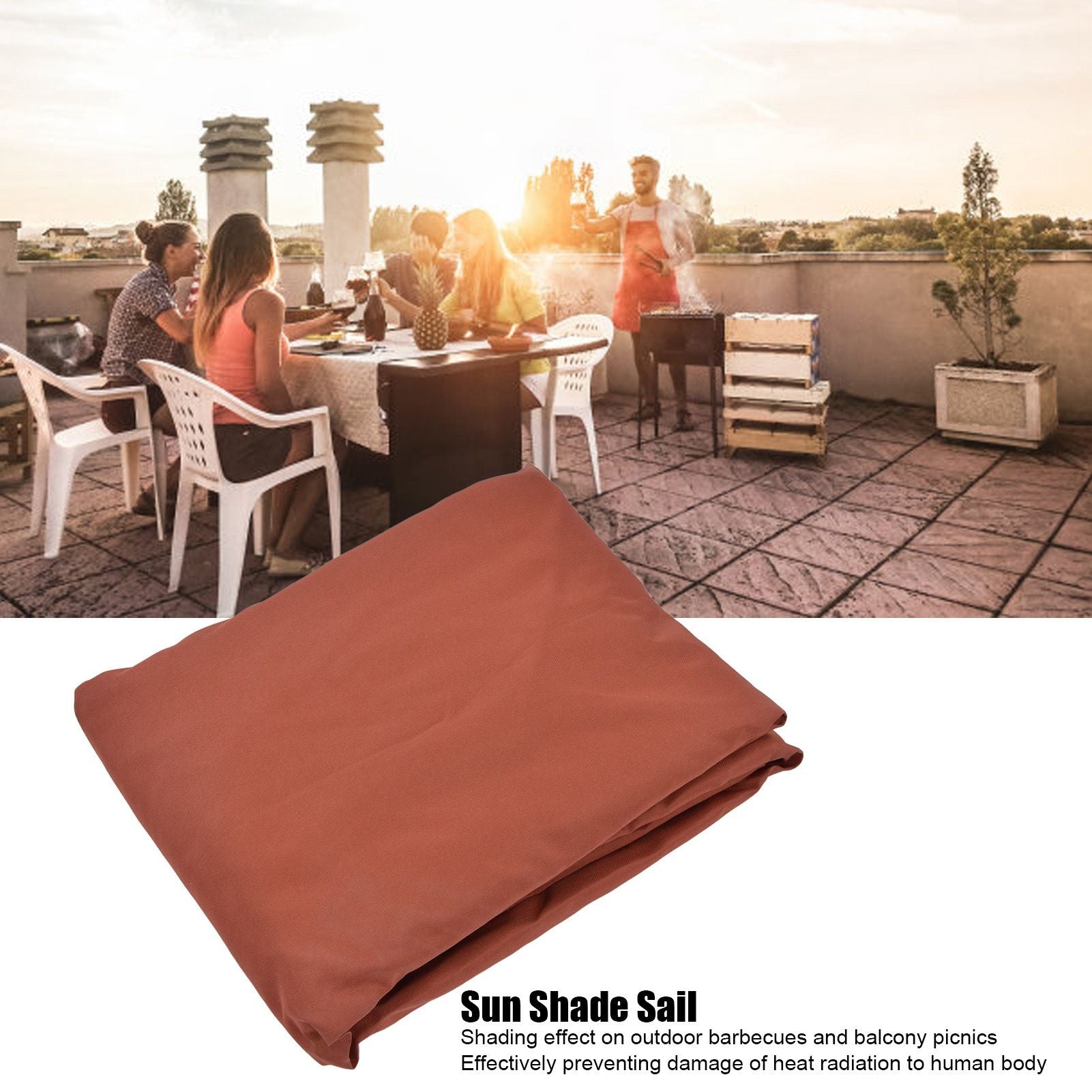Sun Shade Sail Waterproof Pergola Canopy for Patio Garden Swimming Pool Rectangle 3x4meter V1294-YM0523-3111210511311