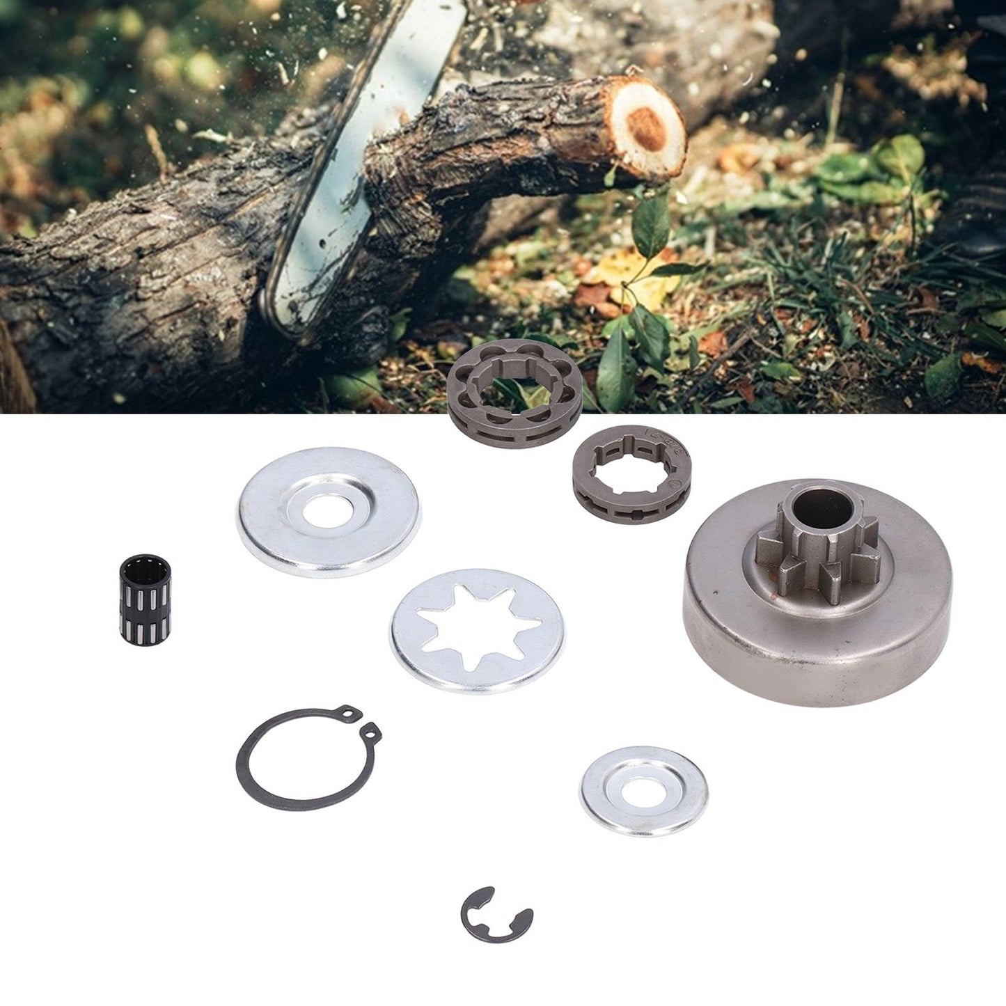 9Pcs Chainsaw Clutch Drum Needle Roller Bearing Kit for Stihl 038 MS380 1119 0007 1003 V1294-YM0523-3111210511411