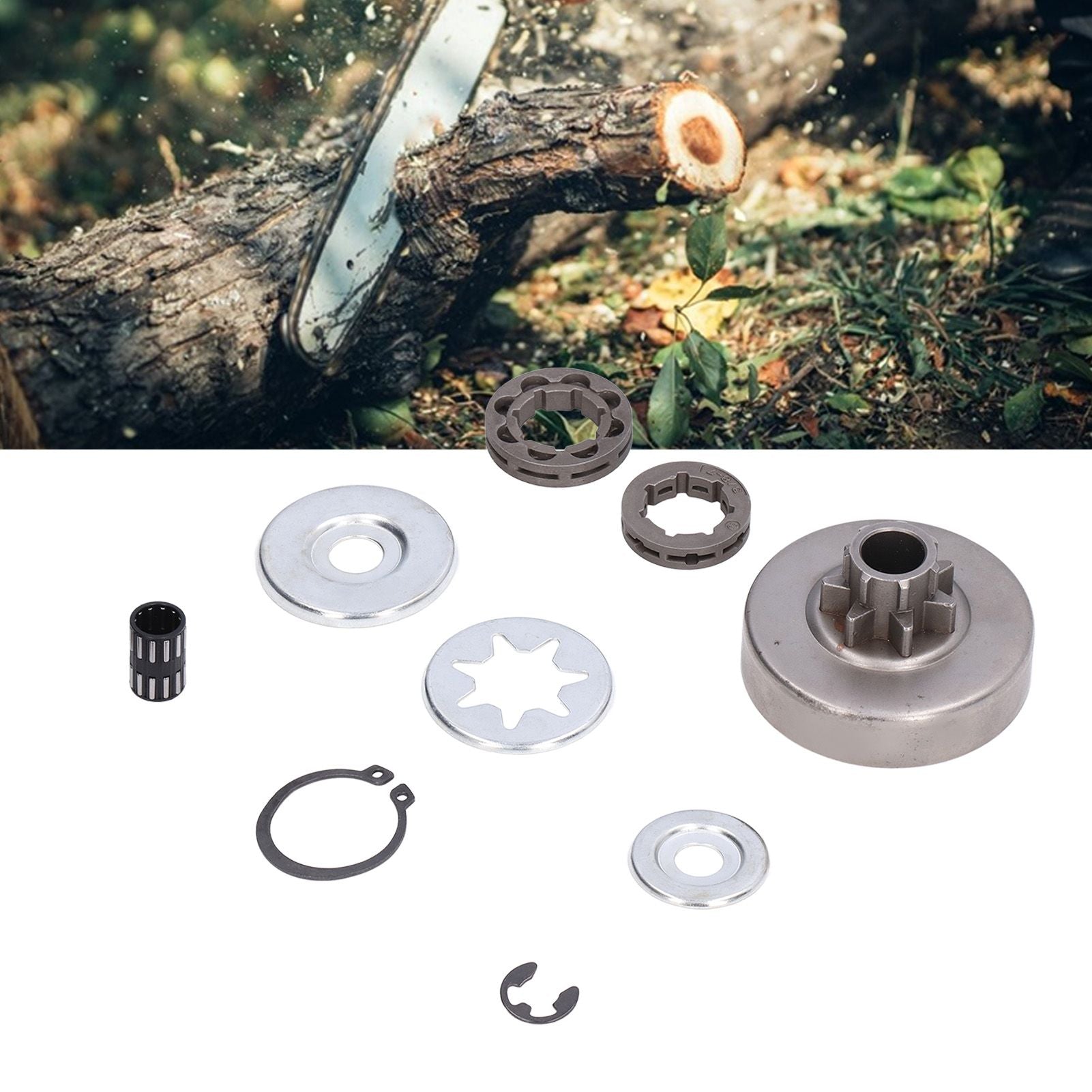 9Pcs Chainsaw Clutch Drum Needle Roller Bearing Kit for Stihl 038 MS380 1119 0007 1003 V1294-YM0523-3111210511411