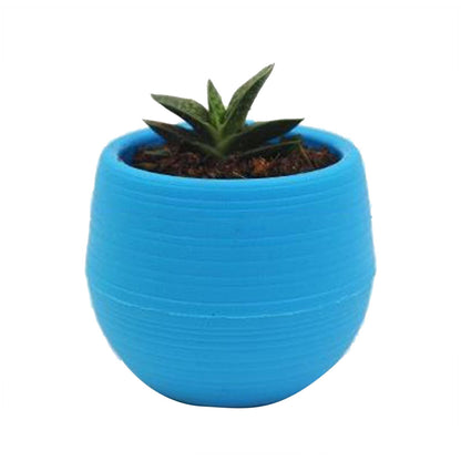 Succulent Pot Mini Seedling Flower Container Plastic Flower Pot for Garden Courtyard BalconyBlue V1294-YM0523-3111220000113