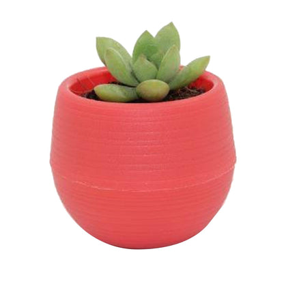 Succulent Pot Mini Seedling Flower Container Plastic Flower Pot for Garden Courtyard BalconyWine Red V1294-YM0523-3111220000114