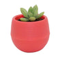 Succulent Pot Mini Seedling Flower Container Plastic Flower Pot for Garden Courtyard BalconyWine Red V1294-YM0523-3111220000114