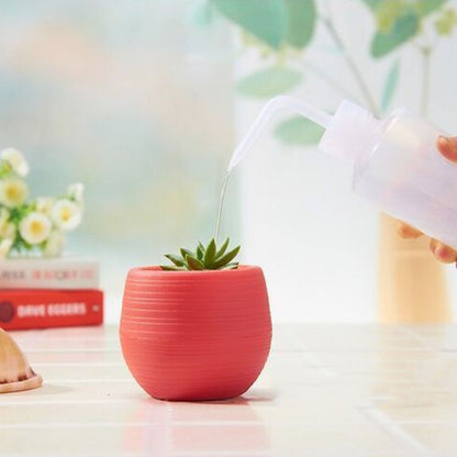 Succulent Pot Mini Seedling Flower Container Plastic Flower Pot for Garden Courtyard BalconyWine Red V1294-YM0523-3111220000114