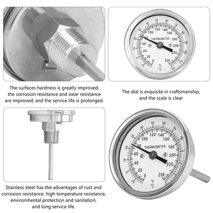 -18-120 degrees C Dial Thermometer Barbecue Oven Bimetallic Thermometer Pointer Type Temperature Gauge V1294-YM0523-3111220000811