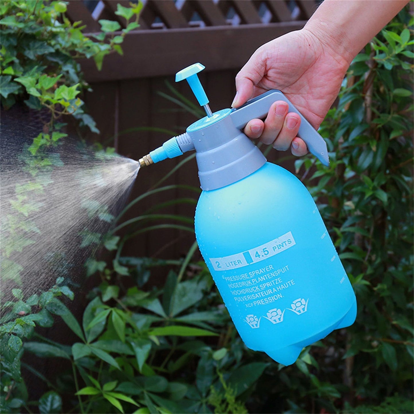 2L Spray Bottle Plastic Watering Pot High Air Pressure Thickened Water Sprayer for GardenBlue V1294-YM0523-3111220001012