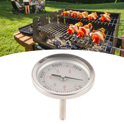 Grill Thermometer Stainless Steel Bimetallic High Accuracy 100-475 degrees F Easy Assembly Wide Application V1294-YM0523-3111220001311