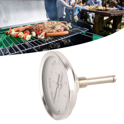 Grill Thermometer Stainless Steel Bimetallic High Accuracy 100-475 degrees F Easy Assembly Wide Application V1294-YM0523-3111220001311