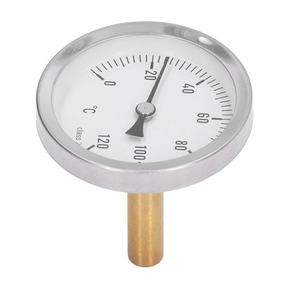 63mm Dial Thermometer Barbecue Pointer Type Thermometer 0-120 degrees C Bimetallic Temperature Gauge for V1294-YM0523-3111220001611