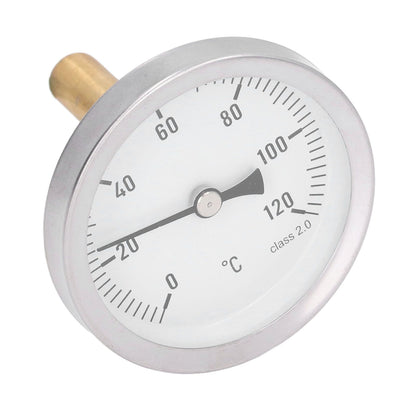 63mm Dial Thermometer Barbecue Pointer Type Thermometer 0-120 degrees C Bimetallic Temperature Gauge for V1294-YM0523-3111220001611