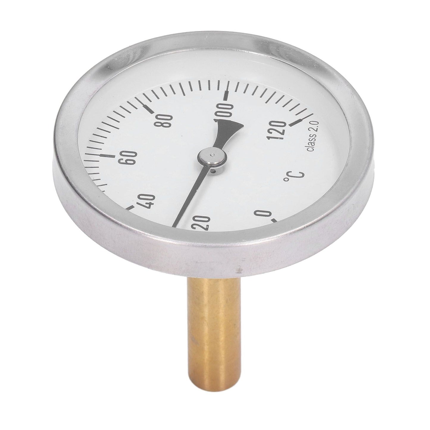 63mm Dial Thermometer Barbecue Pointer Type Thermometer 0-120 degrees C Bimetallic Temperature Gauge for V1294-YM0523-3111220001611