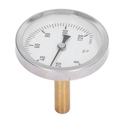 63mm Dial Thermometer Barbecue Pointer Type Thermometer 0-120 degrees C Bimetallic Temperature Gauge for V1294-YM0523-3111220001611