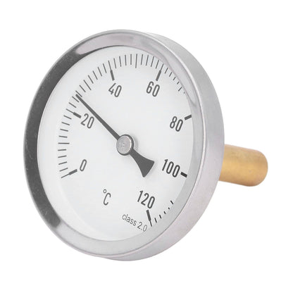 63mm Dial Thermometer Barbecue Pointer Type Thermometer 0-120 degrees C Bimetallic Temperature Gauge for V1294-YM0523-3111220001611