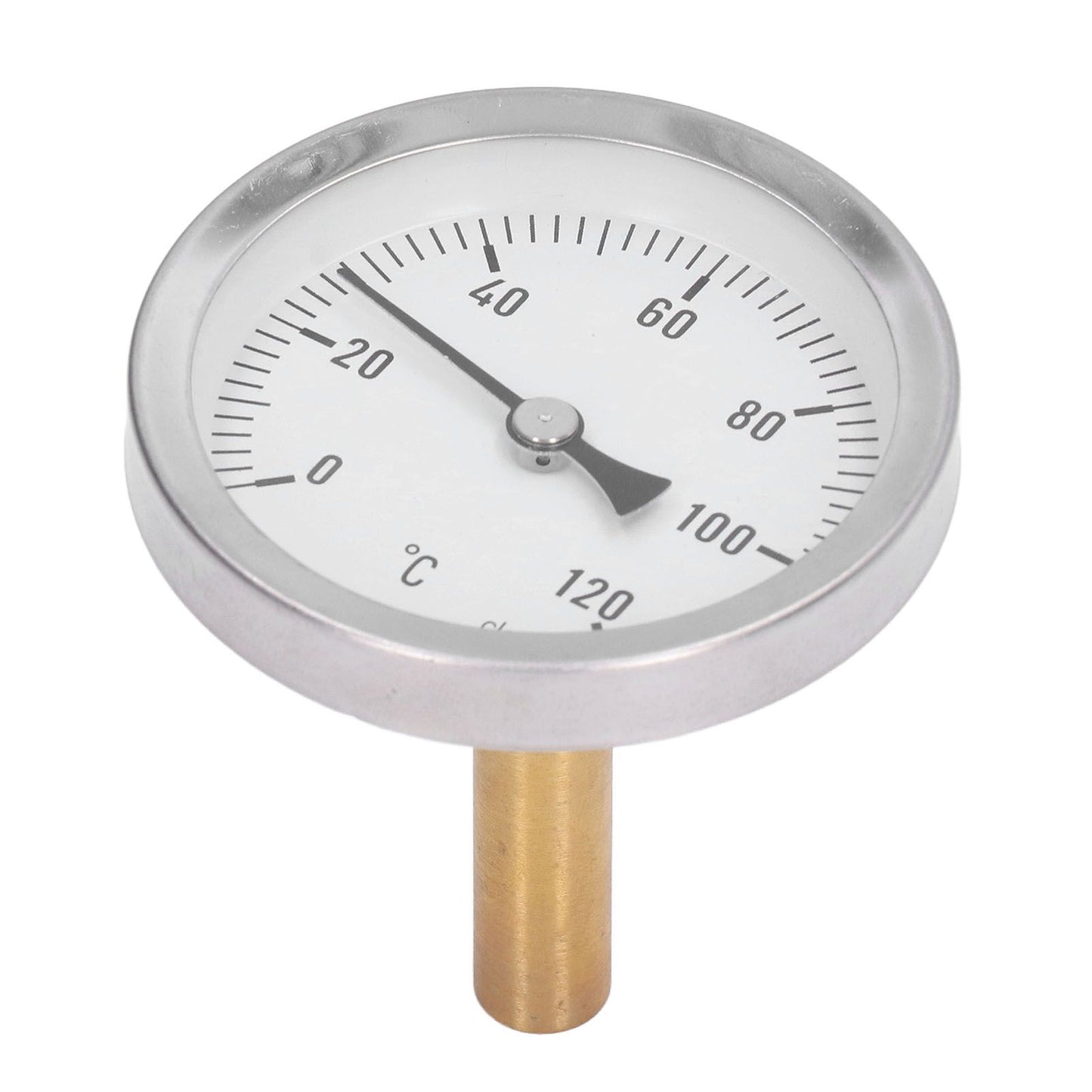 63mm Dial Thermometer Barbecue Pointer Type Thermometer 0-120 degrees C Bimetallic Temperature Gauge for V1294-YM0523-3111220001611