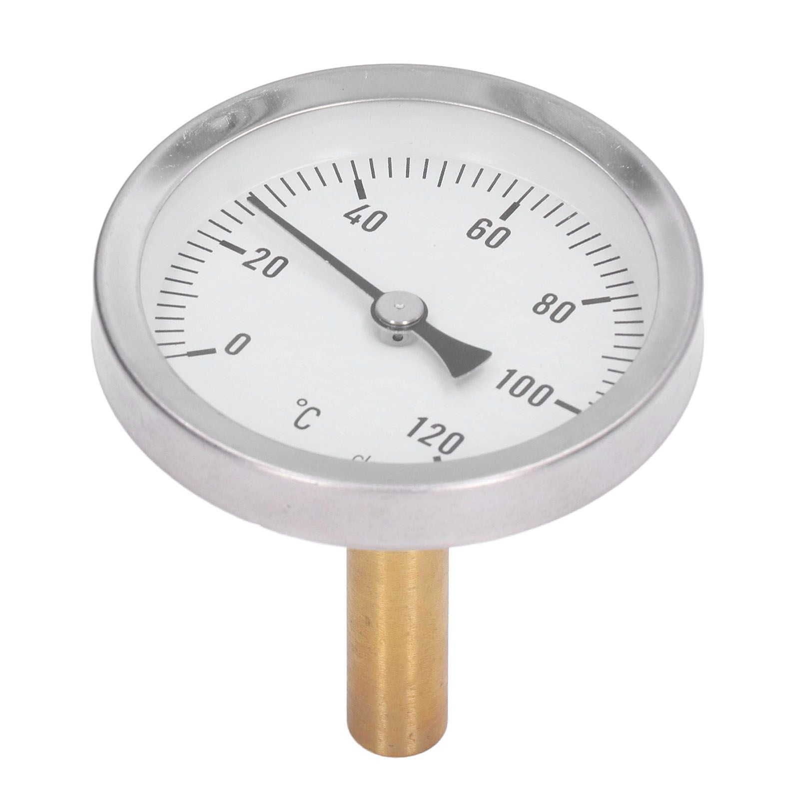 63mm Dial Thermometer Barbecue Pointer Type Thermometer 0-120 degrees C Bimetallic Temperature Gauge for V1294-YM0523-3111220001611