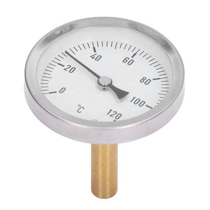 63mm Dial Thermometer Barbecue Pointer Type Thermometer 0-120 degrees C Bimetallic Temperature Gauge for V1294-YM0523-3111220001611