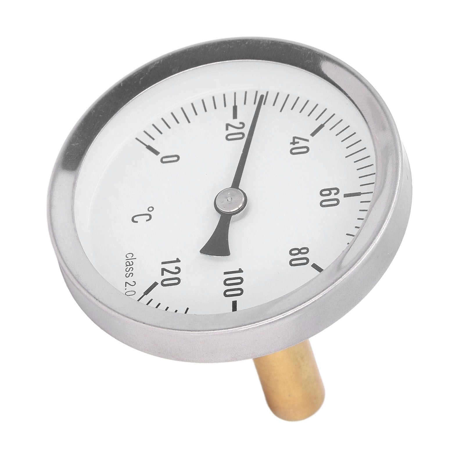 63mm Dial Thermometer Barbecue Pointer Type Thermometer 0-120 degrees C Bimetallic Temperature Gauge for V1294-YM0523-3111220001611