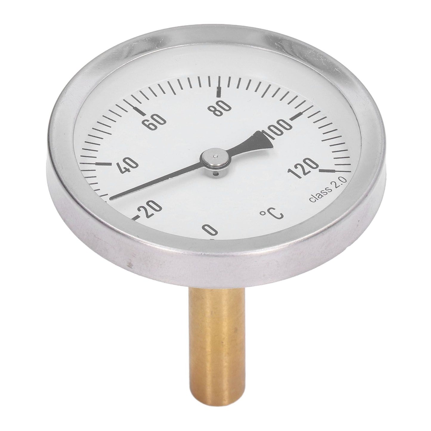 63mm Dial Thermometer Barbecue Pointer Type Thermometer 0-120 degrees C Bimetallic Temperature Gauge for V1294-YM0523-3111220001611