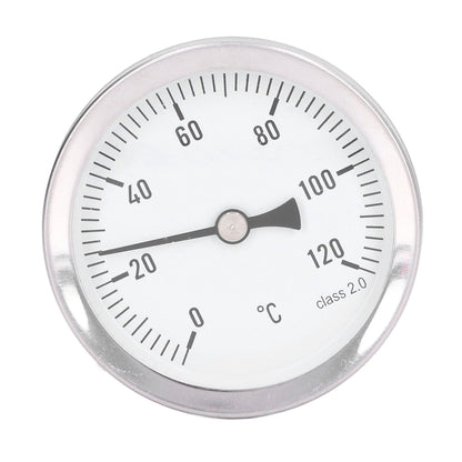 63mm Dial Thermometer Barbecue Pointer Type Thermometer 0-120 degrees C Bimetallic Temperature Gauge for V1294-YM0523-3111220001611