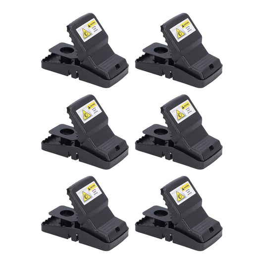 6Pcs Mouse Traps Plastic Material High Sensitivity Touchless Design Safe Reusable Rat Catcher Trapping Tool V1294-YM0523-3111220004711