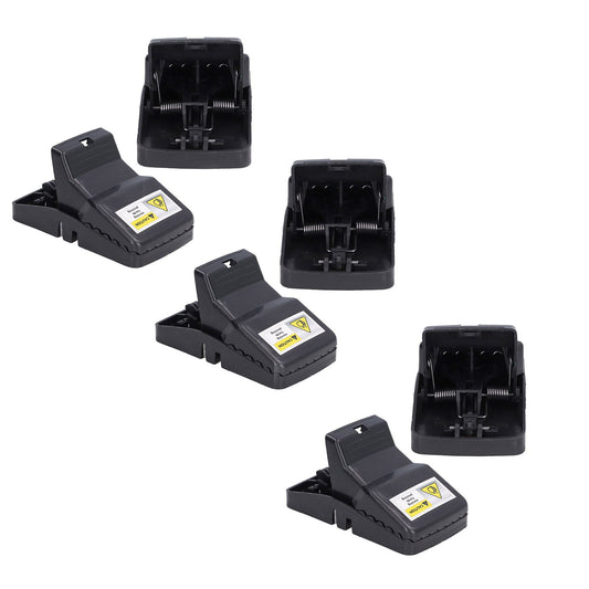 6Pcs Mouse Traps Plastic Material High Sensitivity Touchless Design Safe Reusable Rat Catcher Trapping Tool V1294-YM0523-3111220004711