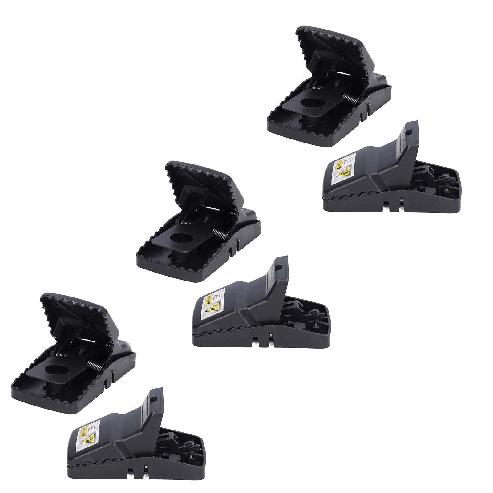6Pcs Mouse Traps Plastic Material High Sensitivity Touchless Design Safe Reusable Rat Catcher Trapping Tool V1294-YM0523-3111220004711