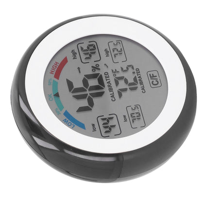 Indoor Outdoor Thermometer Hygrometer Round Touch Screen Wireless Electronic Temperature Humidity Meter with V1294-YM0523-3111220005611